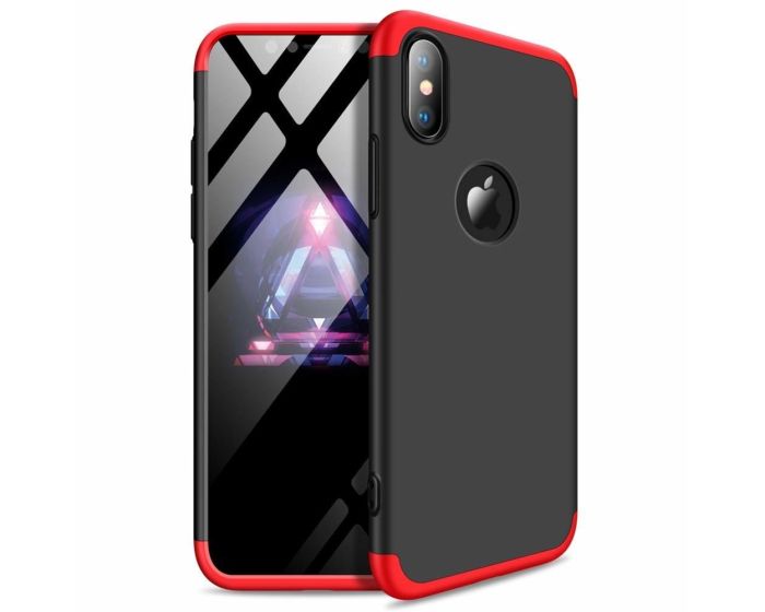 GKK Luxury 360° Full Cover Case Black / Red (iPhone XR)