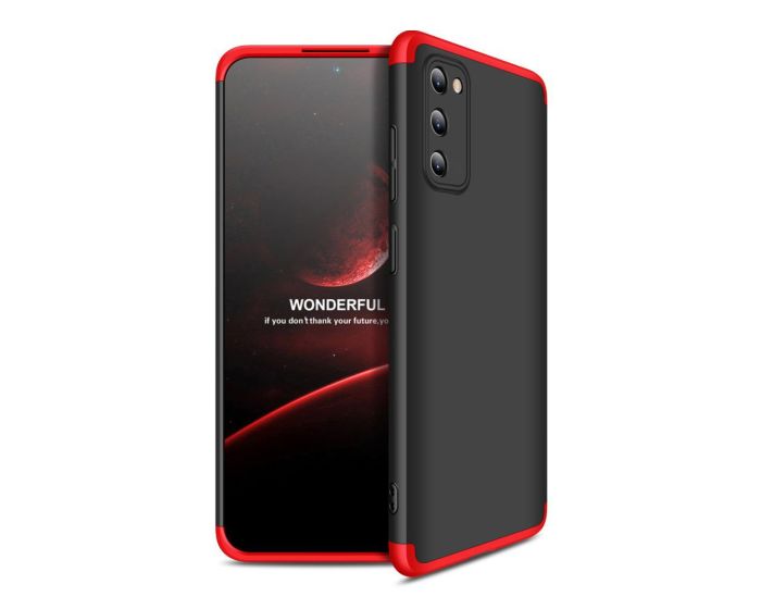 GKK Luxury 360° Full Cover Case Black / Red (Samsung Galaxy A41)
