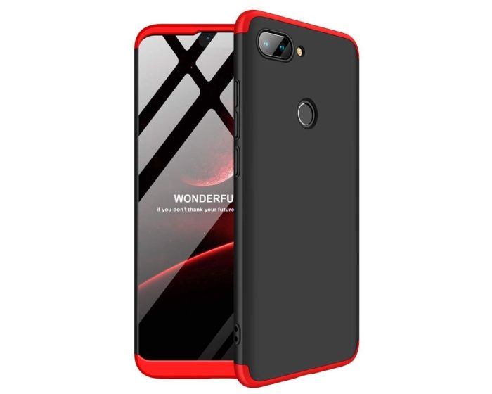 GKK Luxury 360° Full Cover Case Black / Red (Xiaomi Mi8 Lite)