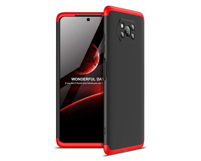 GKK Luxury 360° Full Cover Case Black / Red (Xiaomi Poco X3 NFC / X3 Pro)