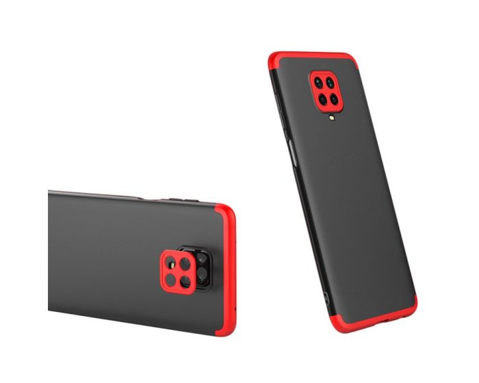 GKK Luxury 360° Full Cover Case Black / Red (Xiaomi Redmi Note 9s / 9 Pro / 9 Pro Max)
