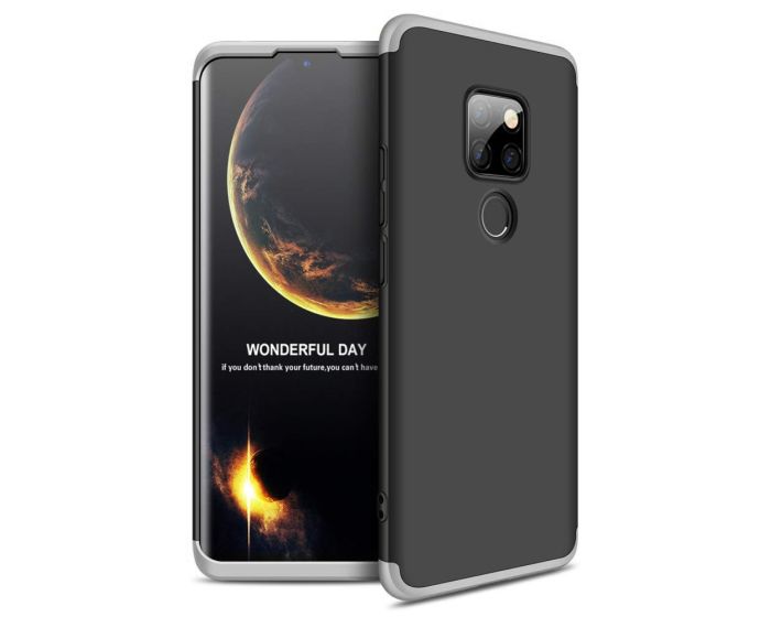 GKK Luxury 360° Full Cover Case Black / Silver (Huawei Mate 20)