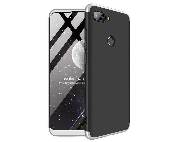 GKK Luxury 360° Full Cover Case Black / Silver (Xiaomi Mi8 Lite)