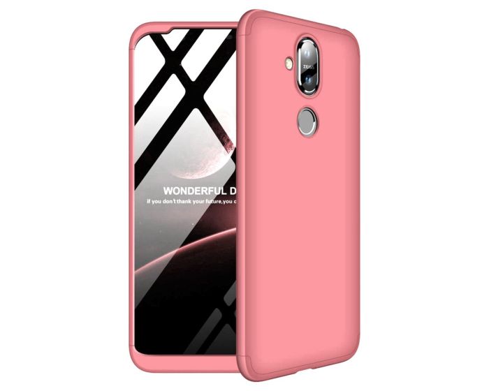 GKK Luxury 360° Full Cover Case Pink (Nokia 8.1 / X7)