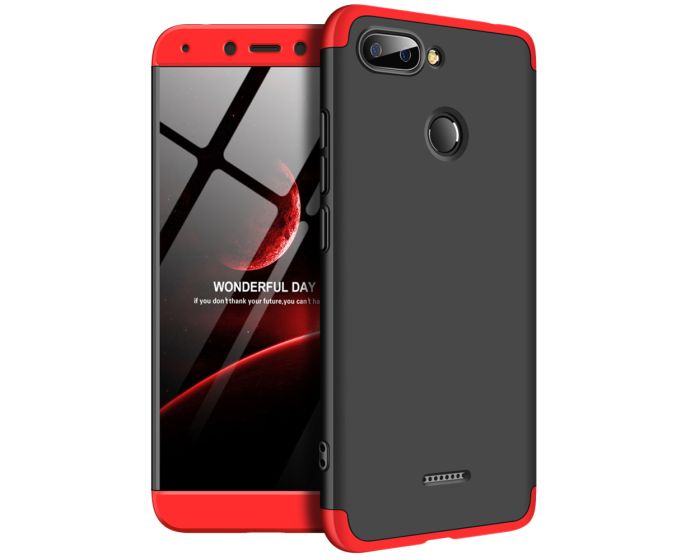 GKK Luxury 360° Full Cover Case Black / Red (Xiaomi Redmi 6)