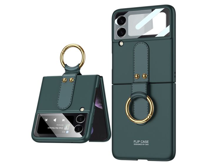 GKK Ring Holder Case Midnight Green (Samsung Galaxy Z Flip 3 5G)