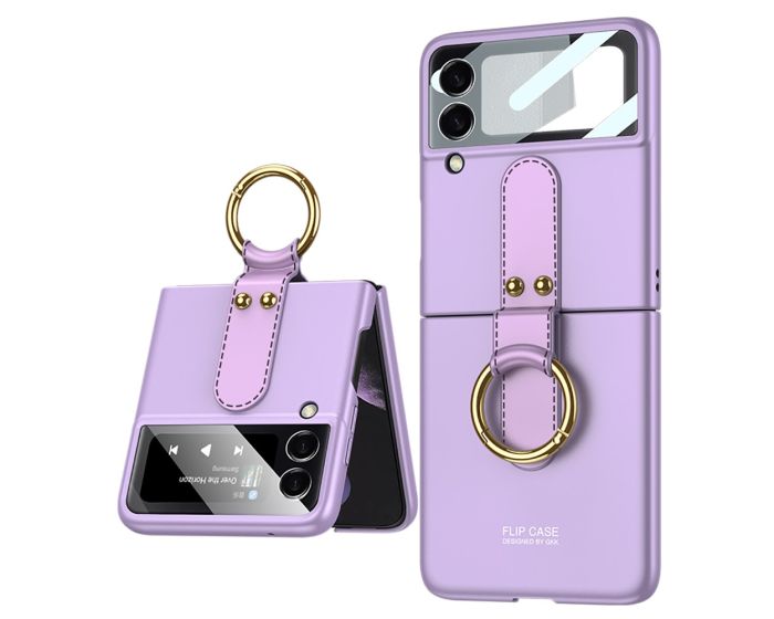 GKK Ring Holder Case Purple (Samsung Galaxy Z Flip 3 5G)