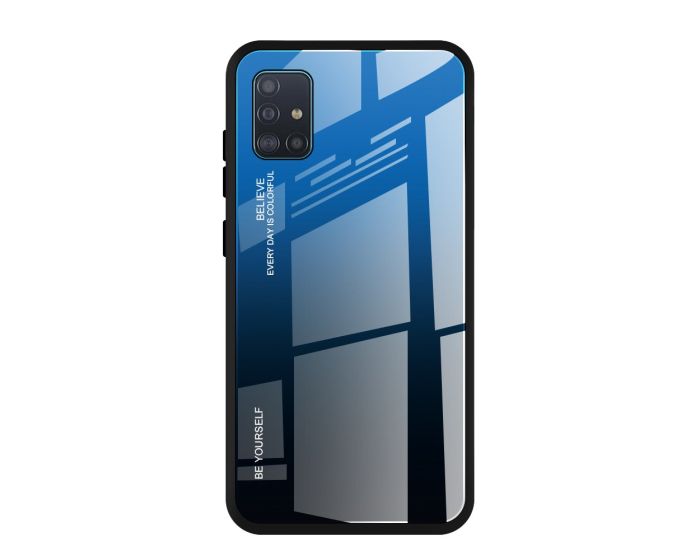 Glass Gradient TPU Case Blue / Black (Samsung Galaxy A51)