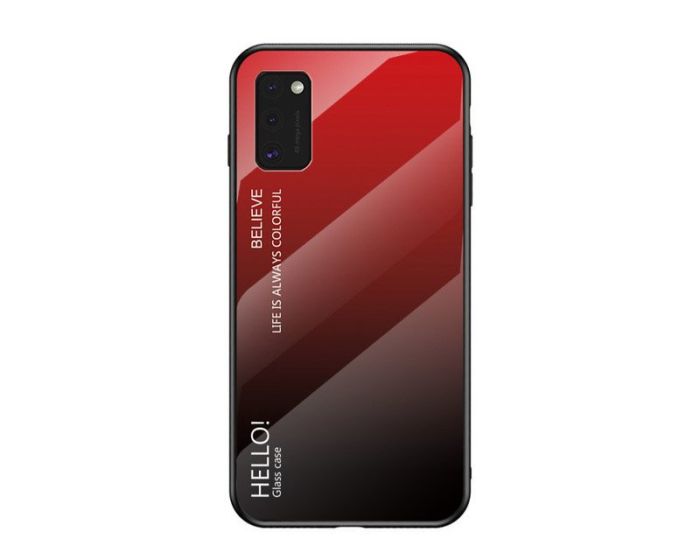 Glass Gradient TPU Case Red / Black (Samsung Galaxy A41)