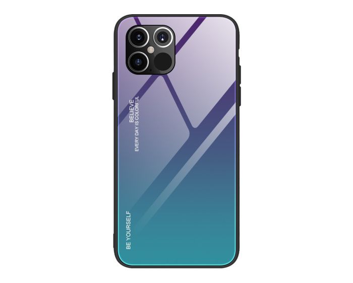Glass Gradient TPU Case Purple / Green (iPhone 12 Pro Max)