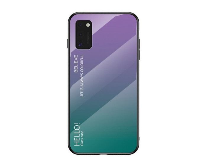Glass Gradient TPU Case Purple / Green (Samsung Galaxy A41)
