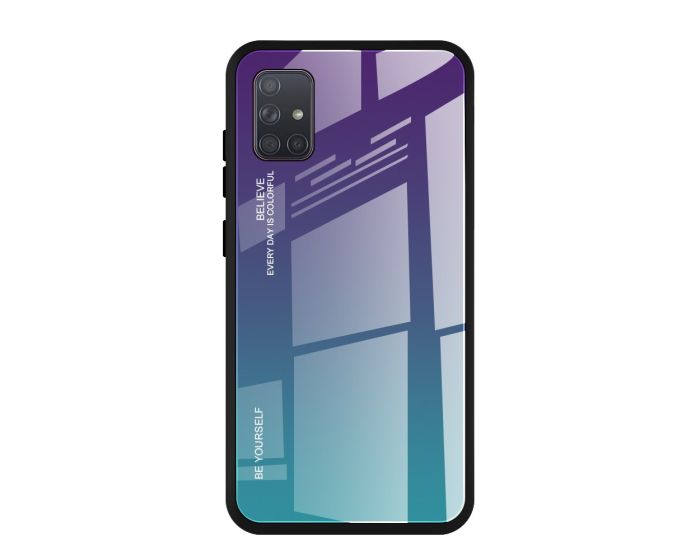 Glass Gradient TPU Case Purple / Green (Samsung Galaxy A71)