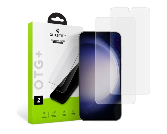 GLASTIFY OTG+ Premium Tempered Glass 2-Pack (Samsung Galaxy S23 Plus)