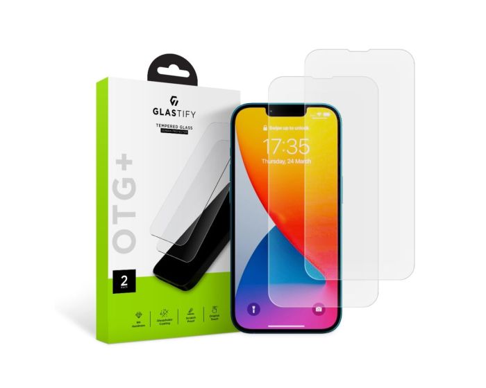 GLASTIFY OTG+ Premium Tempered Glass 2-Pack (iPhone 13 Pro Max / 14 Plus)