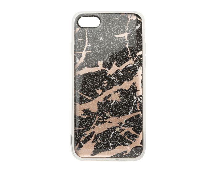 Glitter Marble TPU Gel Case Θήκη Σιλικόνης Black (iPhone 7 / 8 / SE 2020 / 2022)