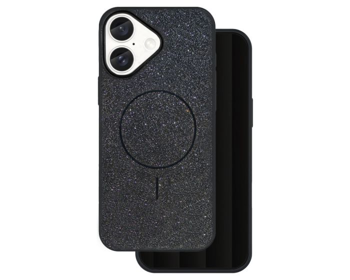 Glitter Thin Mag Case Θήκη Σιλικόνης Συμβατή με MagSafe - Black (iPhone 16e / 17e)