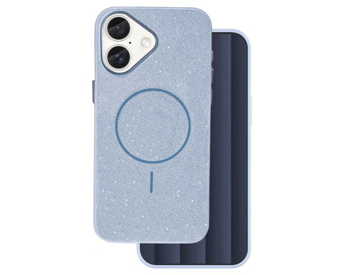 Glitter Thin Mag Case Θήκη Σιλικόνης Συμβατή με MagSafe - Blue (iPhone 16e / 17e)