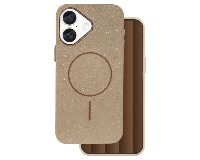 Glitter Thin Mag Case Θήκη Σιλικόνης Συμβατή με MagSafe - Brown (iPhone 16e / 17e)