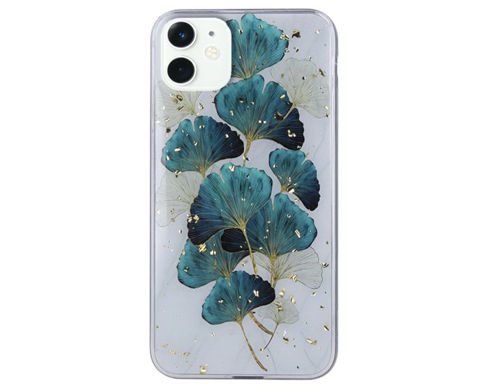 Gold Glam TPU Silicone Case - Leaves (iPhone 11)