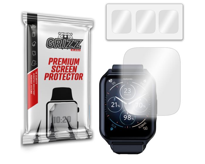 Grizz Hydrogel Screen Protector 3pcs (Motorola Moto Watch 70)