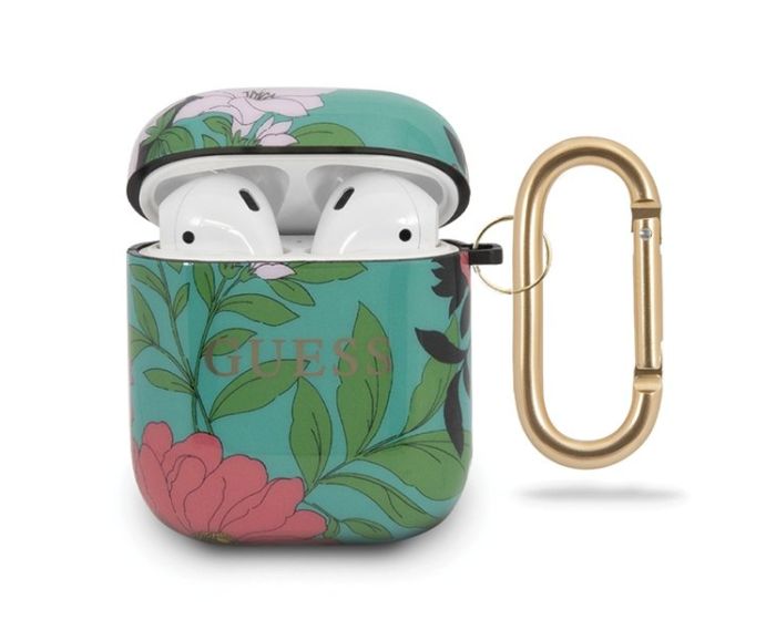 Guess GUACA2TPUBKFL01 Silicone Protective Case για τα Apple AirPods - N.1 Flower Collection