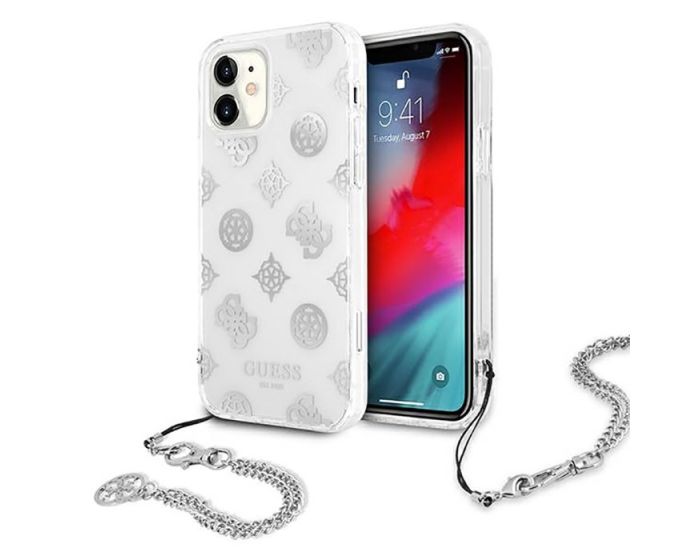 Guess GUHCN61KSPESI Peony Chain Collection Σκληρή Θήκη Silver (iPhone 11)