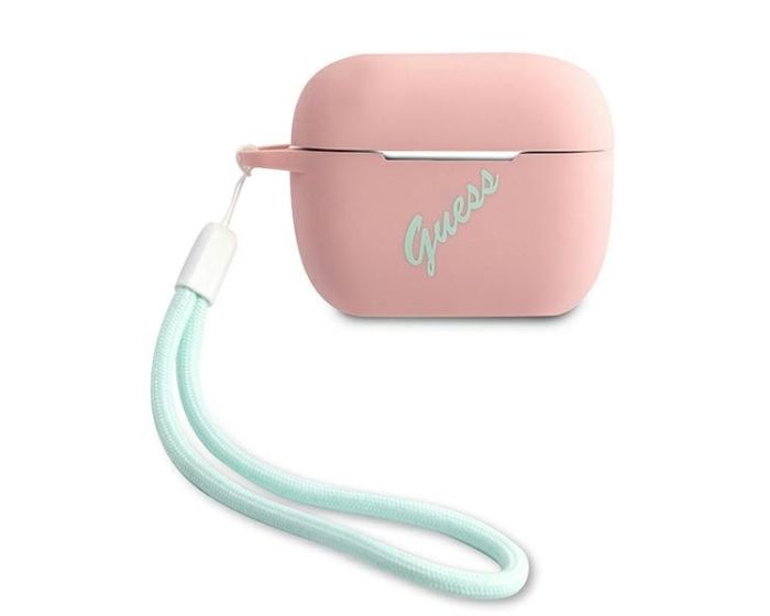 Guess Silicone Vintage Protective Case για τα Apple AirPods Pro - Pink / Green