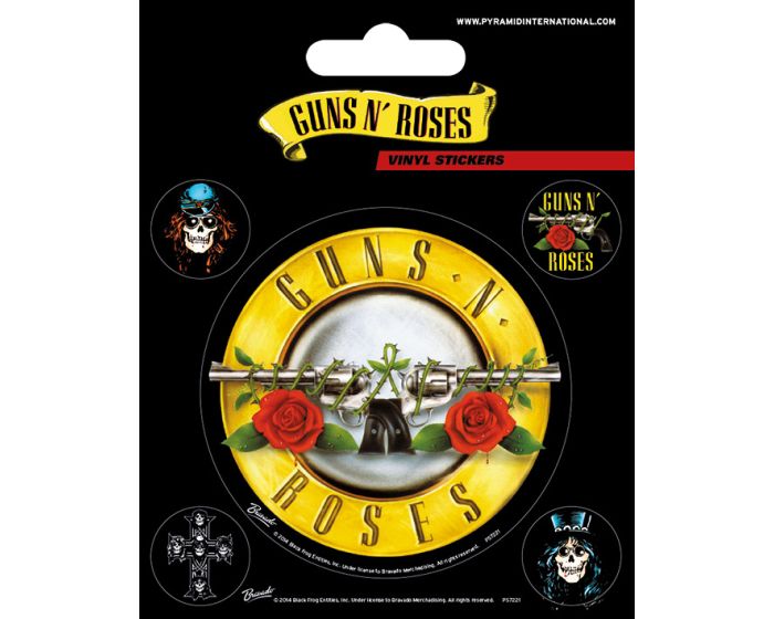 Guns N' Roses (Bullet Logo) Vinyl Sticker Pack - Σετ 5 Αυτοκόλλητα