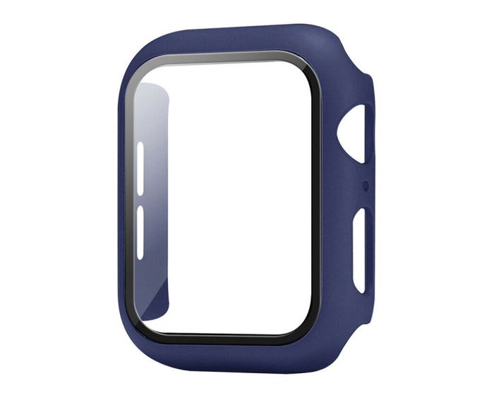 Hard Frame Bumper Case with Tempered Glass - Navy Blue (Apple Watch 38mm)