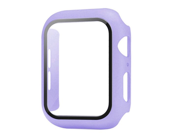 Hard Frame Bumper Case with Tempered Glass - Purple (Apple Watch 38mm)