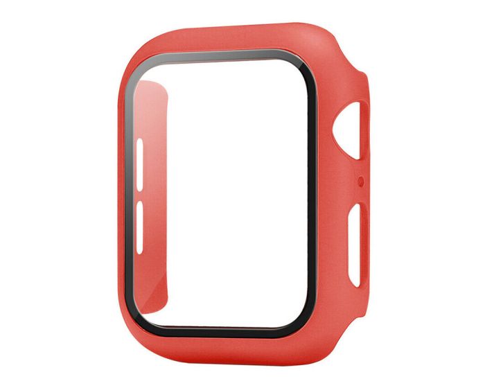 Hard Frame Bumper Case with Tempered Glass - Red (Apple Watch 38mm)