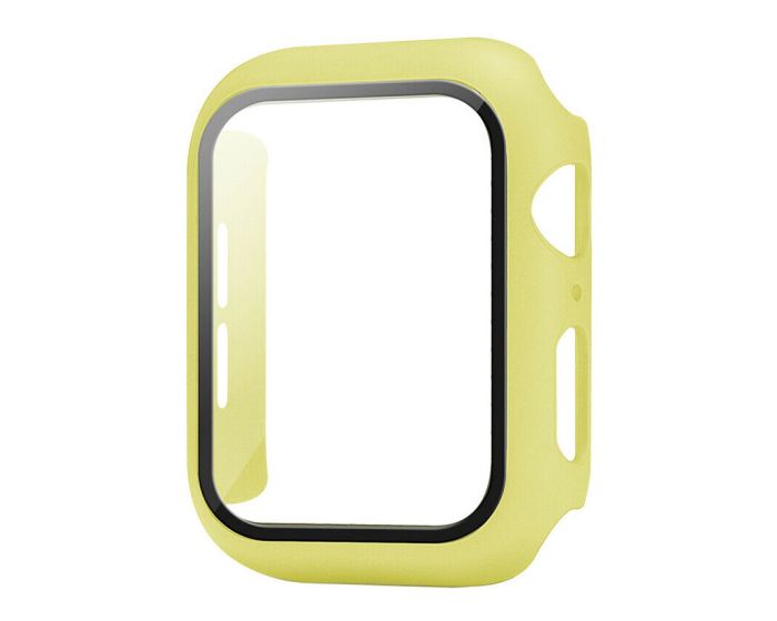 Hard Frame Bumper Case with Tempered Glass - Yellow (Apple Watch 38mm)