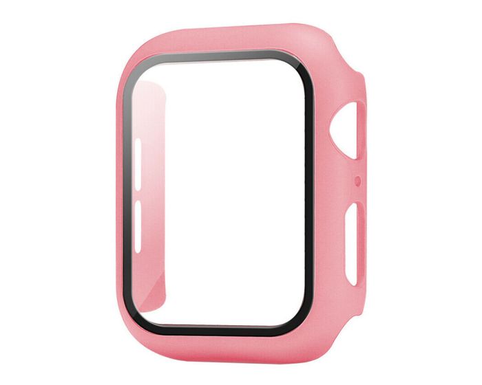 Hard Frame Bumper Case with Tempered Glass - Pink (Apple Watch 40mm)