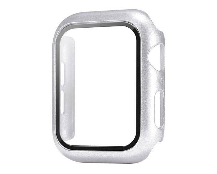 Hard Frame Bumper Case with Tempered Glass - Silver (Apple Watch 40mm)