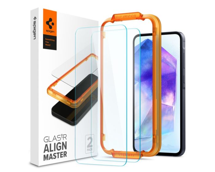 Spigen ALM Glas.tR 2-Pack Premium Tempered Glass (AGL07775) (Samsung Galaxy A55 5G)