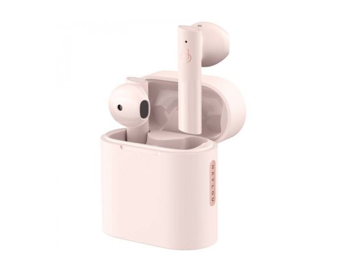 Haylou Moripods TWS Wireless Bluetooth Εarphones with Charging Box - Pink