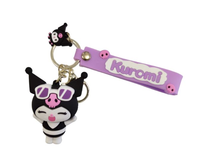 BEST FOR Hello Kitty Sanrio 3D Rubber Keychain Μπρελόκ - Kuromi Bikini