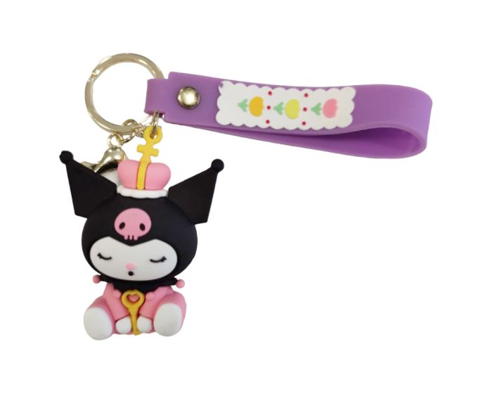 BEST FOR Hello Kitty Sanrio 3D Rubber Keychain Μπρελόκ - Kuromi Crown