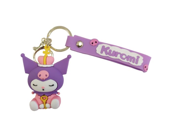 BEST FOR Hello Kitty Sanrio 3D Rubber Keychain Μπρελόκ - Kuromi Sleeping