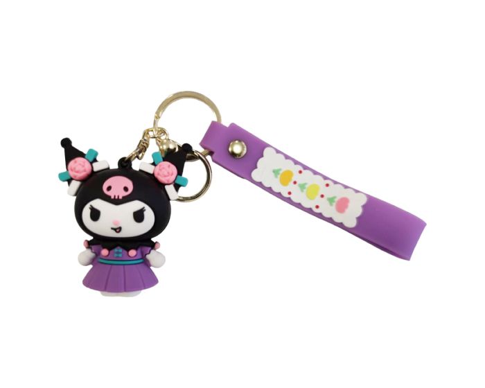 BEST FOR Hello Kitty Sanrio 3D Rubber Keychain Μπρελόκ - Kuromi Standing