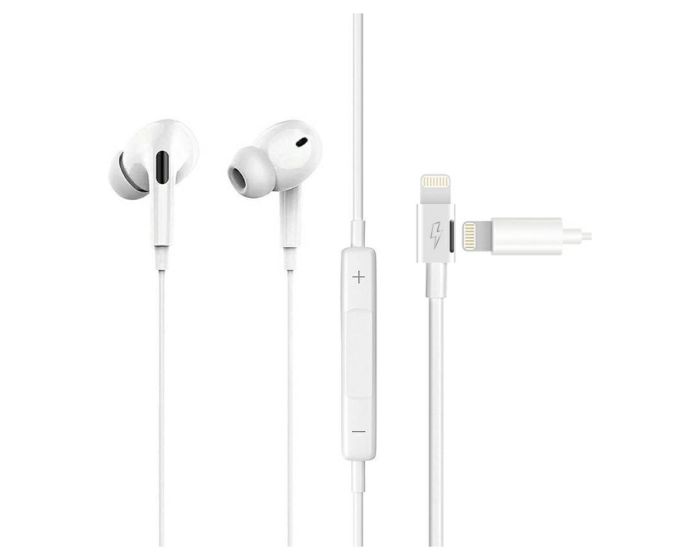 Sendem JH-015 Pop-Up Window Earphones Stereo Lightning Ακουστικά με Ενσωματωμένο Μικρόφωνο - White