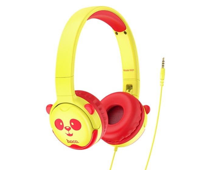 HOCO W31 Childrens Ear Wired Headphones Ενσύρματα Ακουστικά Yellow