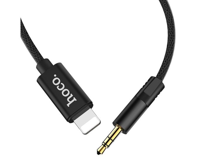 HOCO UPA13 Stereo Audio 3.5mm Jack AUX to Lightning Cable Καλώδιο 1m Black