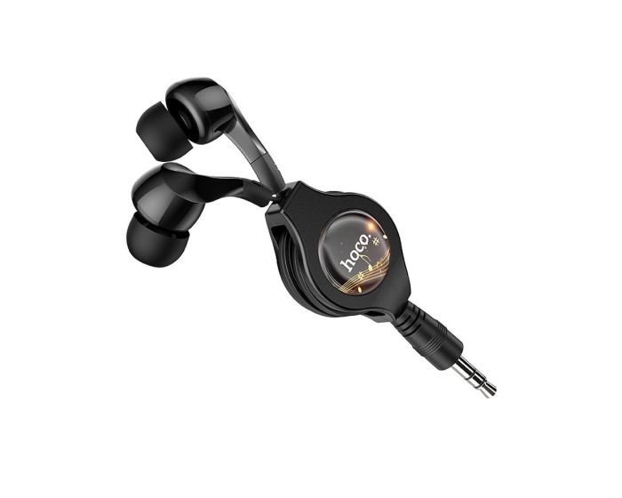 HOCO M68 Easy Clip Telescopic In-Ear Earphones Ακουστικά 3.5mm Black