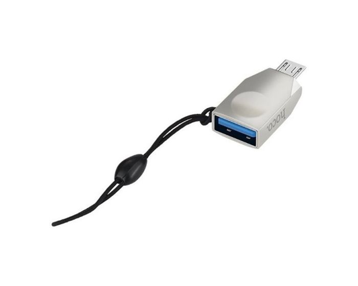 HOCO UA10 Pearl OTG Adapter Αντάπτορας USB A σε Micro USB - Nickel