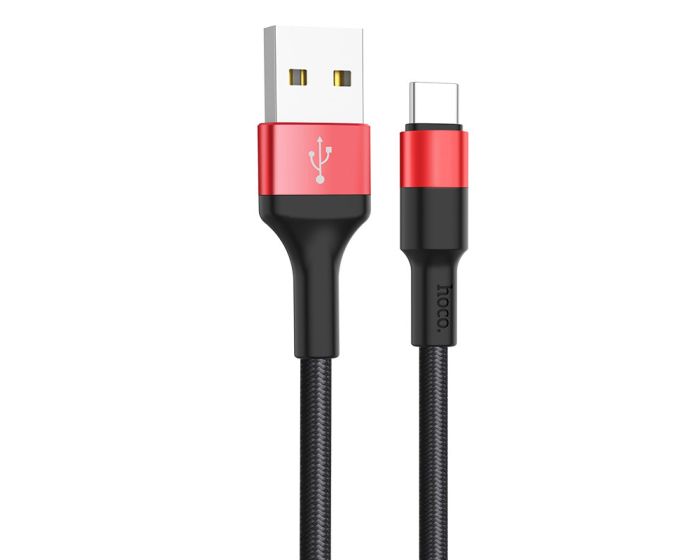 Hoco X26 Xpress Cable USB Type-C Data Sync & Charging 2A 1m Black / Red