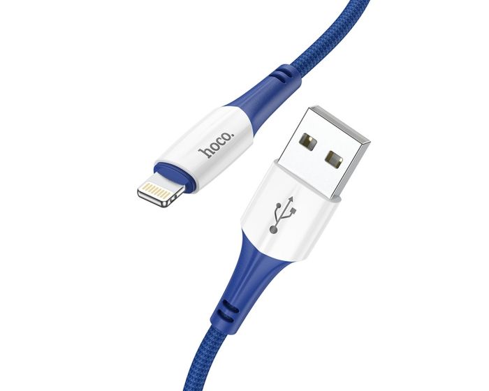 HOCO X70 Ferry Cable Lightning Data Sync & Charging 2.4A 1m Blue