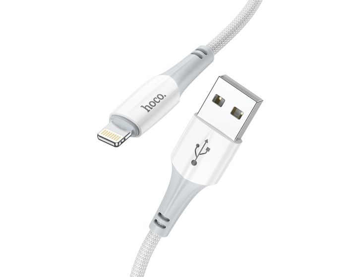 HOCO X70 Ferry Cable Lightning Data Sync & Charging 2.4A 1m White