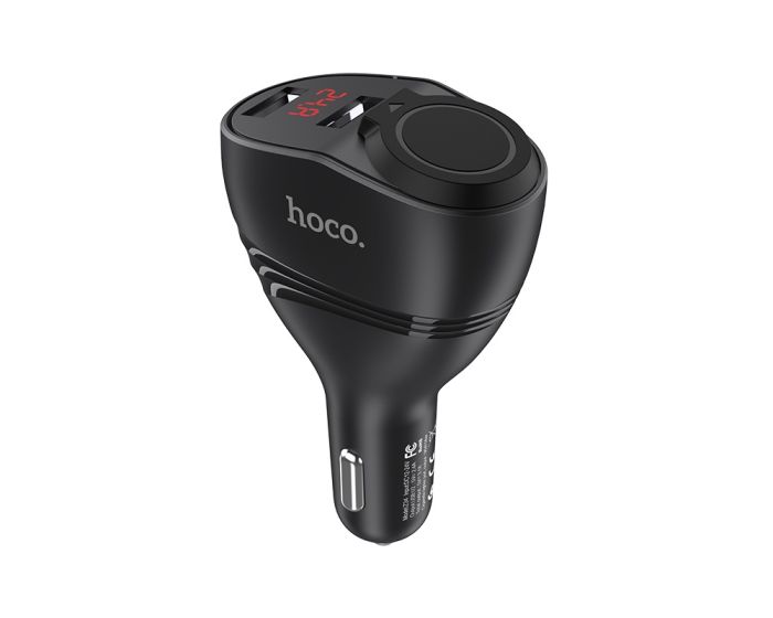Hoco Z34 Thunder Power 2in1 Cigarette Lighter + Dual USB 3.1A Φορτιστής Αυτοκινήτου - Black