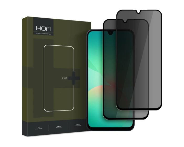 Hofi Anti Spy Glass Pro+ 3D Privacy Tempered Glass 2-Pack Black (Samsung Galaxy A26 5G / A16 4G/5G)